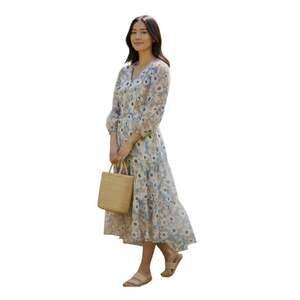 Joie Floral Fields Tiered Chiffon High Low Dress size Medium